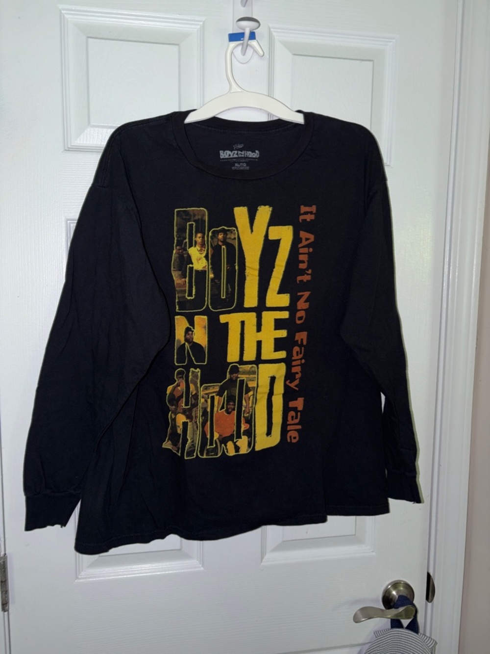 Boyz N The Hood Graphic Long Sleeve Tee - Black & Yellow